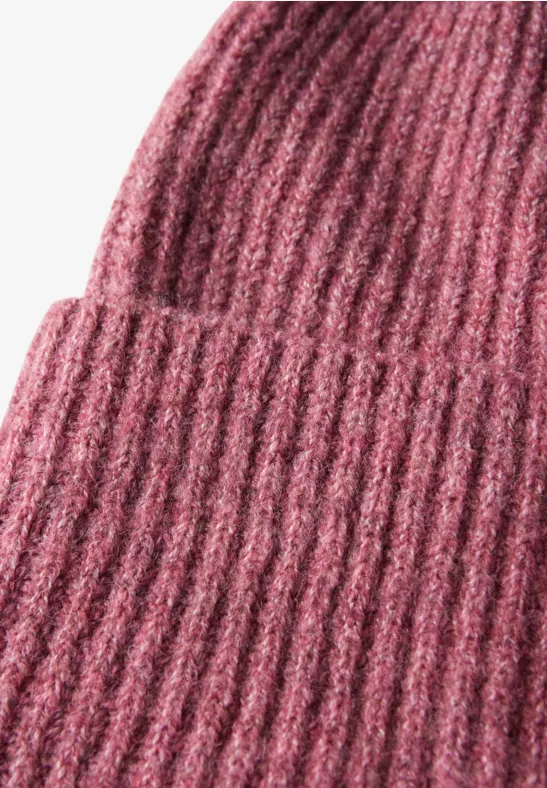 Cosy Strick Beanie dark candy pink