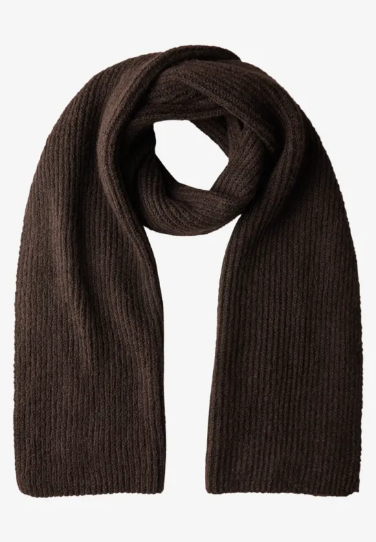 Cosy Strickschal dark auburn brown