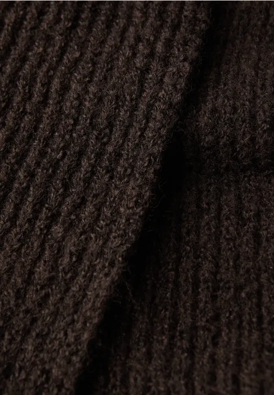Cosy Strickschal dark auburn brown