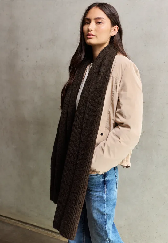 Cosy Strickschal dark auburn brown
