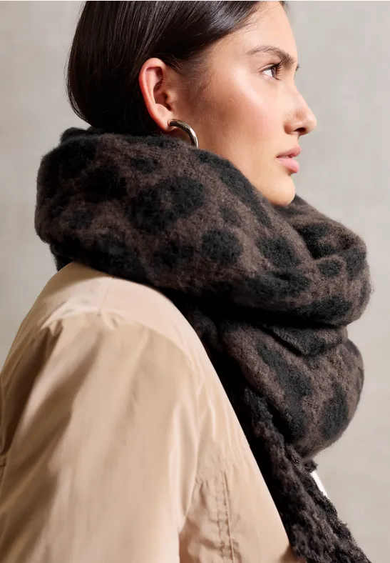 Cosy Leo Schal dark auburn brown