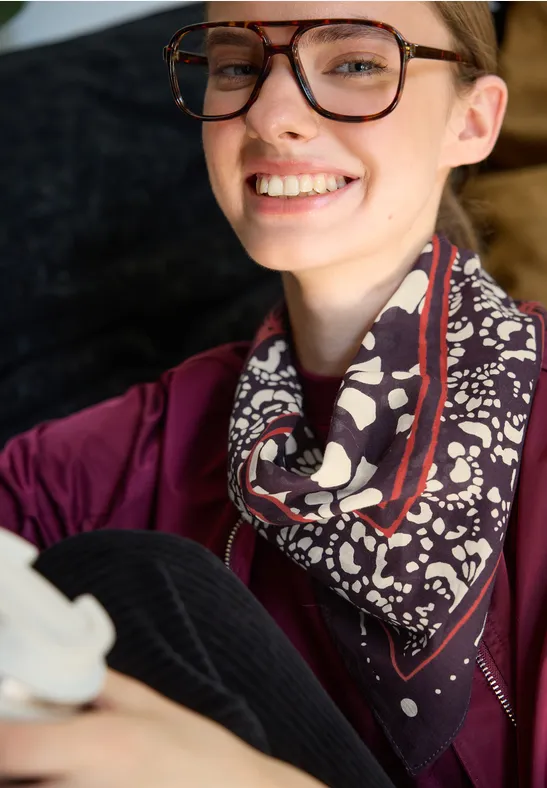 Gemustertes Bandana royal plum