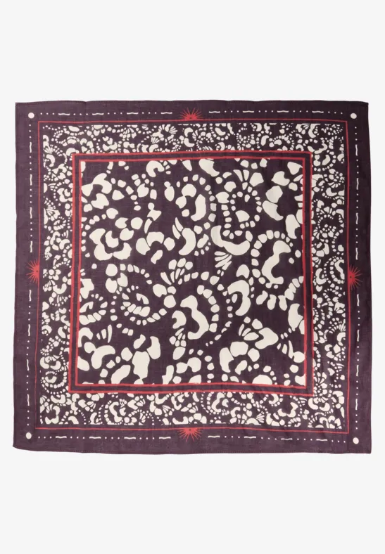 Gemustertes Bandana royal plum