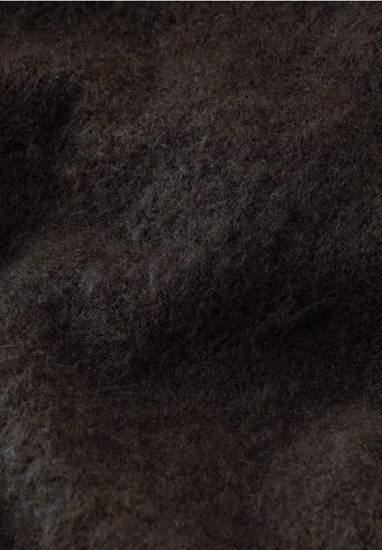 Gezellige sjaal dark auburn brown