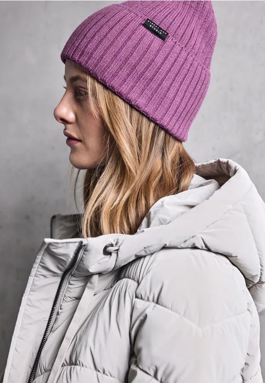Beanie floral pink