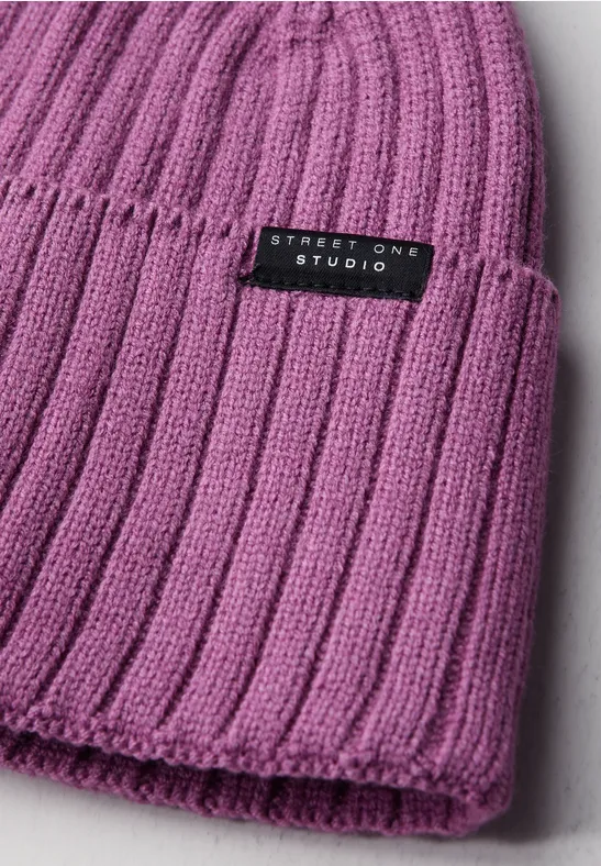 Beanie floral pink