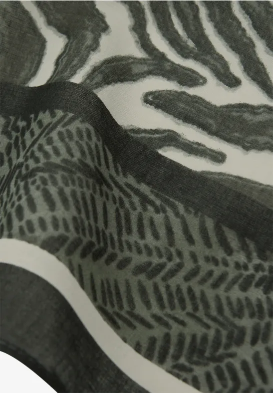 Bandana look zèbre oil green