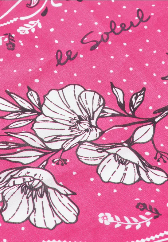Bandana in Diamantform mit Print simply pink
