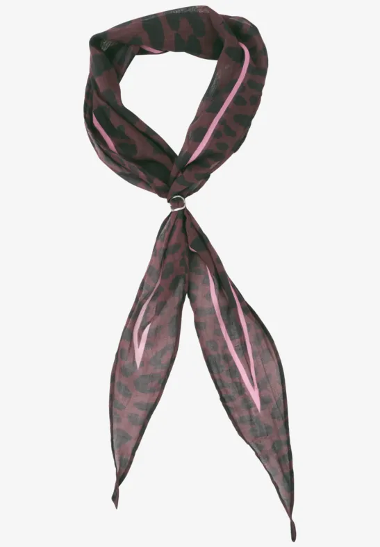 Bandana in Diamantform mit Ring very berry