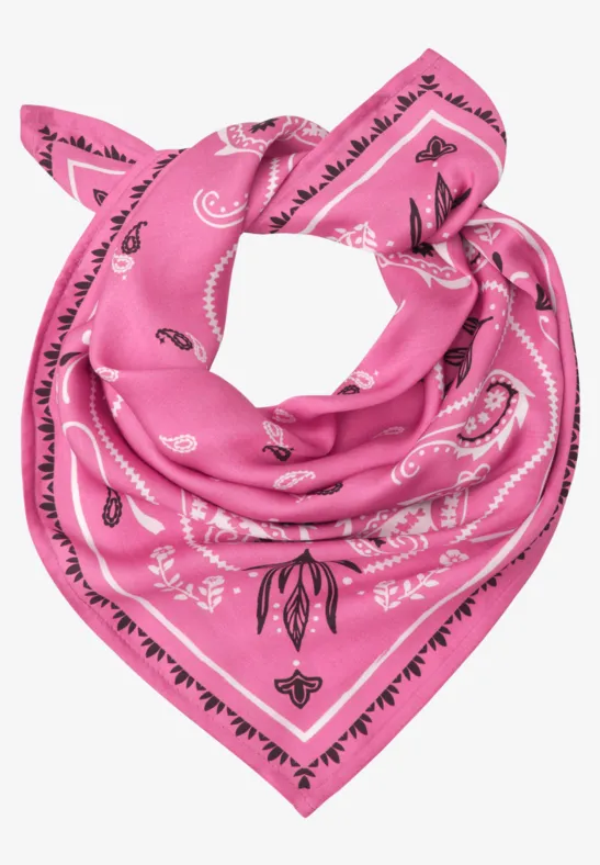 Satin Tuch mit Print simply pink
