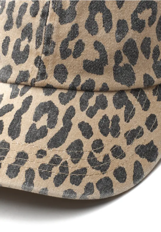 Casquette à motif léopard creamed sand