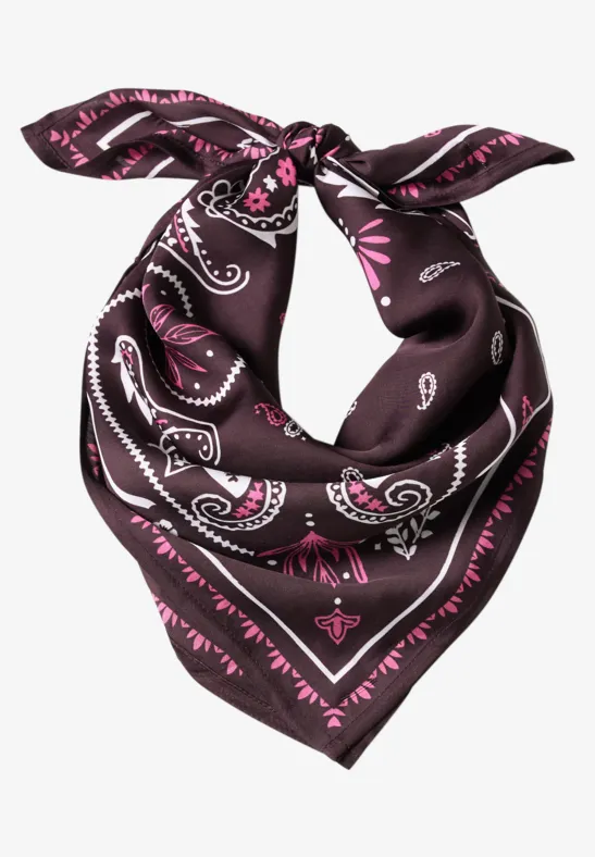 Satijnen doek met print russet red