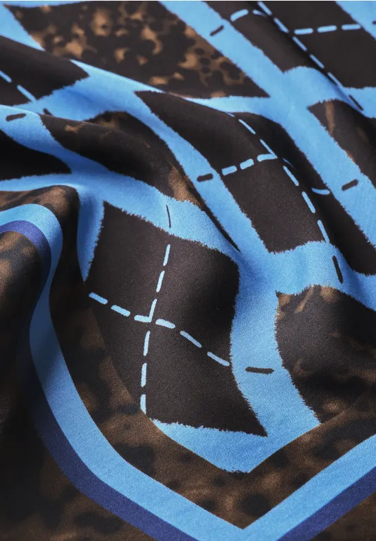 Tuch mit Argyle-Muster loom blue