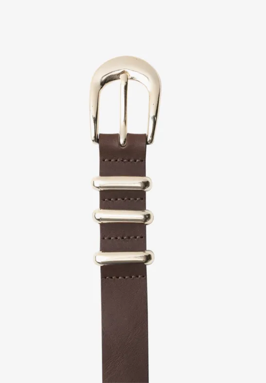 Gürtel mit ovaler Schnalle charred brown