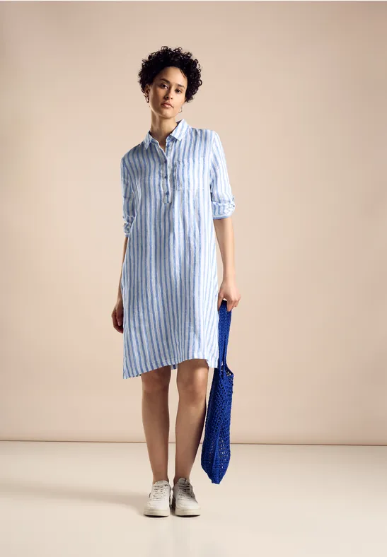 Leinenkleid streifen Clearance