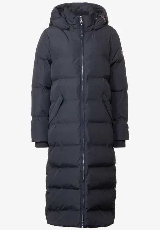 STREET-ONE Langer Wintermantel für Damen in Blau | STREET-ONE