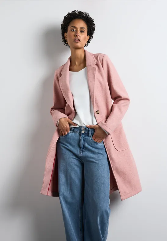 STREET-ONE Mantel mit Revers für Damen in Rosa | STREET-ONE