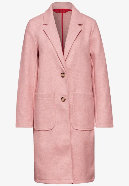 STREET-ONE Mantel mit Revers für Damen in Rosa | STREET-ONE