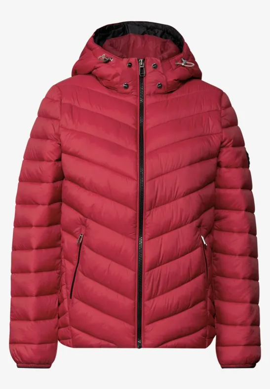Steppjacke Rote Jeansjacke Damen Street One STREET-ONE Jacke Mit