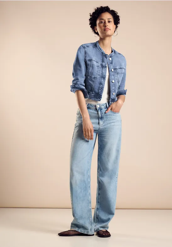 STREET-ONE Kurze Jeansjacke für Damen in Blau | STREET-ONE