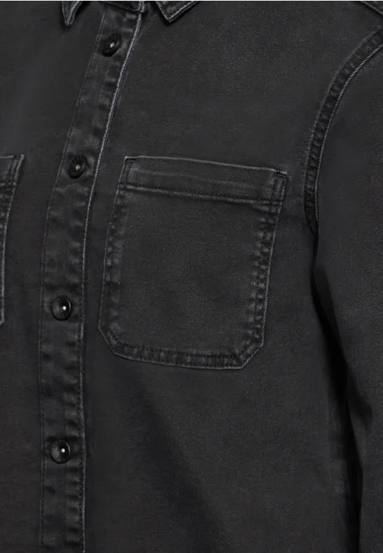 STREET-ONE Jeanshemd für Damen in Schwarz | STREET-ONE