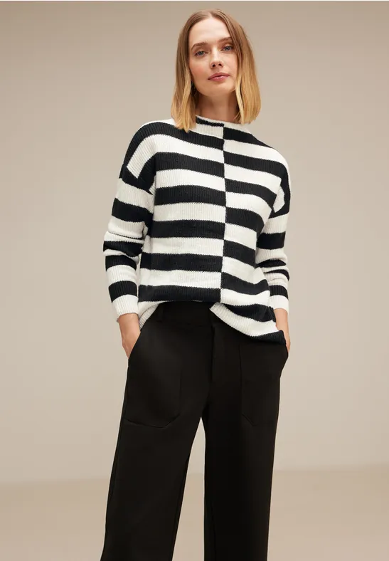 Street one pullover schwarz weiß Outlet