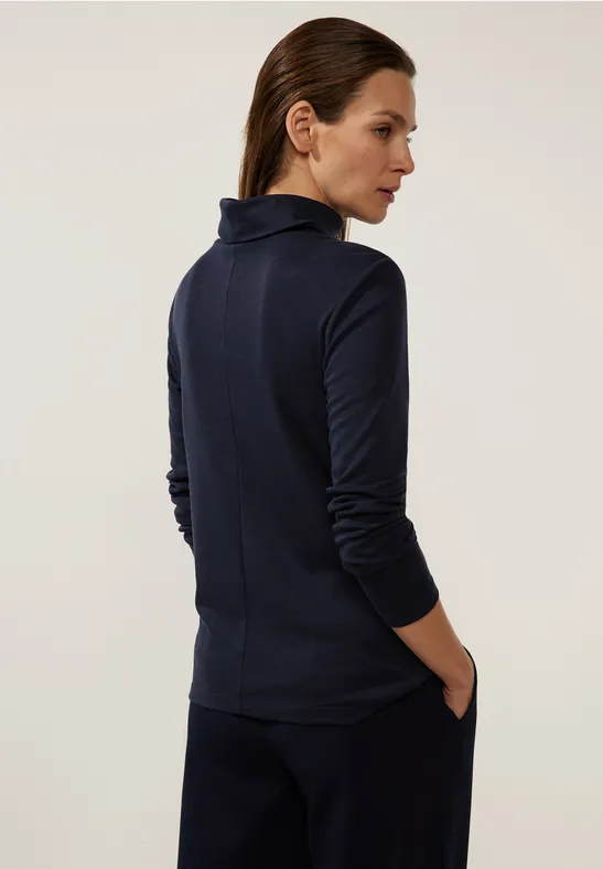 T-shirt Femme Col Roulé Street One - Manches 3/4 - Couleur Unie - Basique Et Confortable - Taille 38 - 4