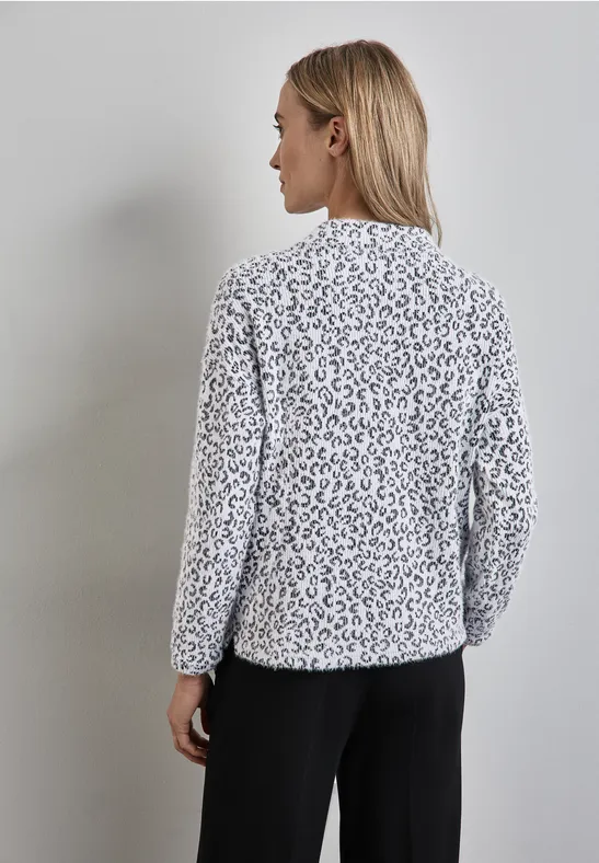 T-shirt à motif léopard pour femmes en Gris