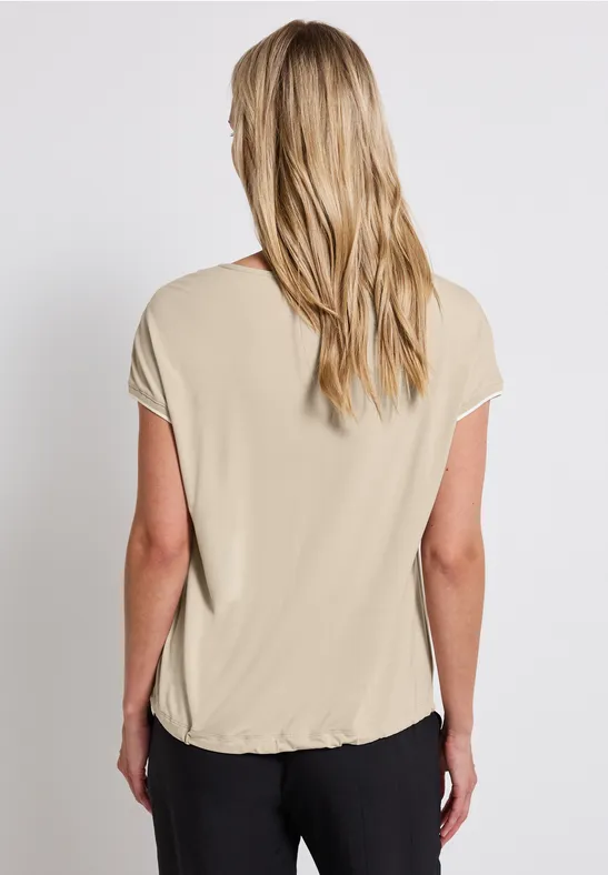 Street One LOOK MIT WORDING - T-shirt print - coastal beige