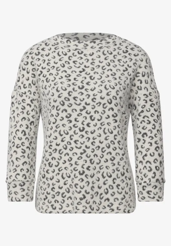 Leo Off White Coltrui Dames STREET-ONE Leo Coltrui Voor Dames In