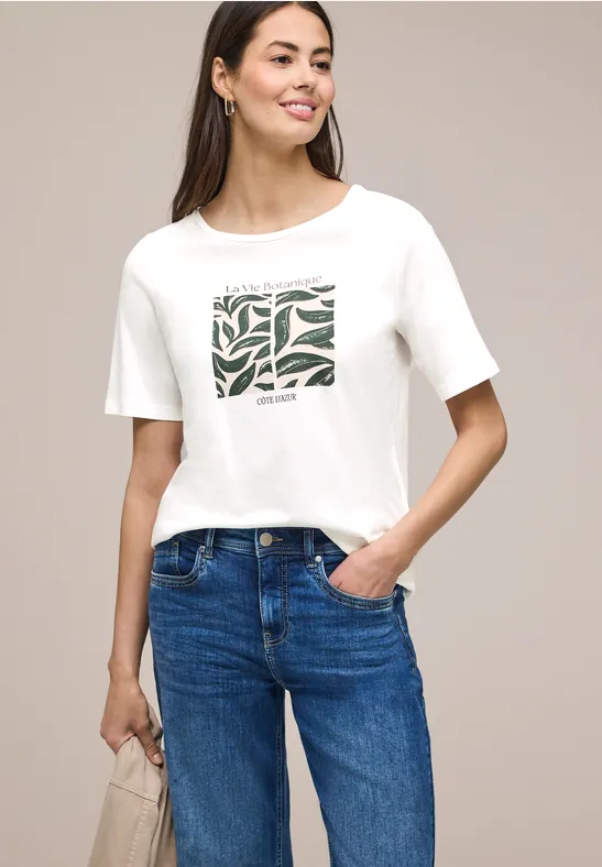 Shirt met diagonale structuur voor dames in Beige