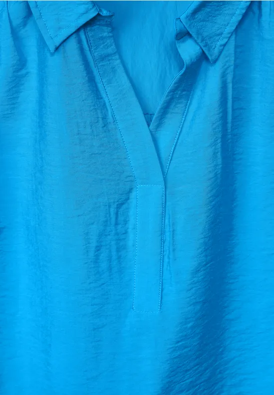 Chemisier Léger Manches Courtes Bleu Foncé S.OLIVER Taille 36 – Occasion Très Bon état