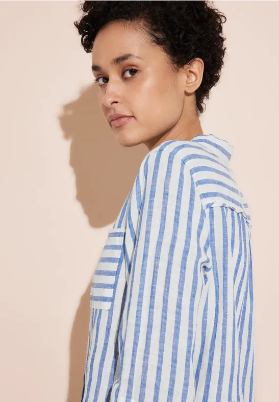 STREET-ONE Gestreifte Bluse für Damen in Blau | STREET-ONE