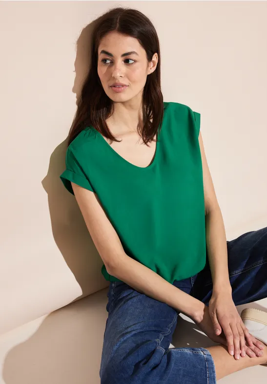 STREET-ONE Viskose Bluse für Damen in Grün - LAURENTIA | STREET-ONE