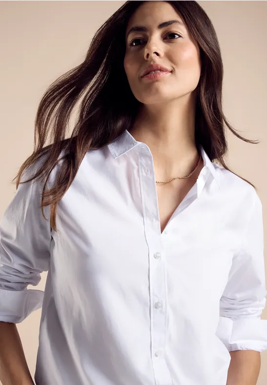 STREET-ONE Lange Bluse für Damen in Weiß | STREET-ONE
