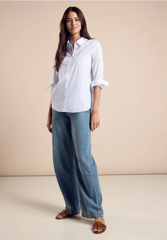STREET-ONE Lange Bluse für Damen in Weiß | STREET-ONE
