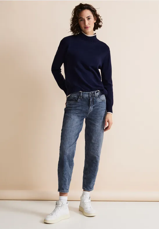 STREET-ONE Loose Fit Balloonjeans für Damen in Blau | STREET-ONE