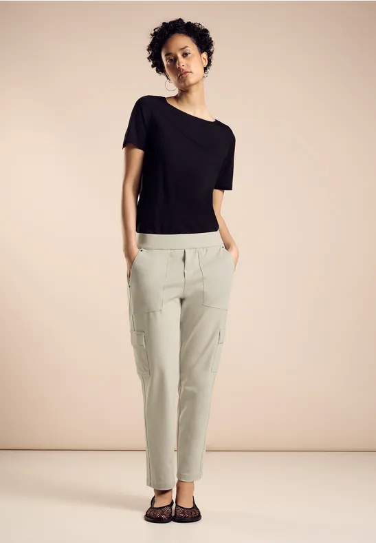 STREET-ONE Travelware Cargohose für Damen in Beige - BONNY