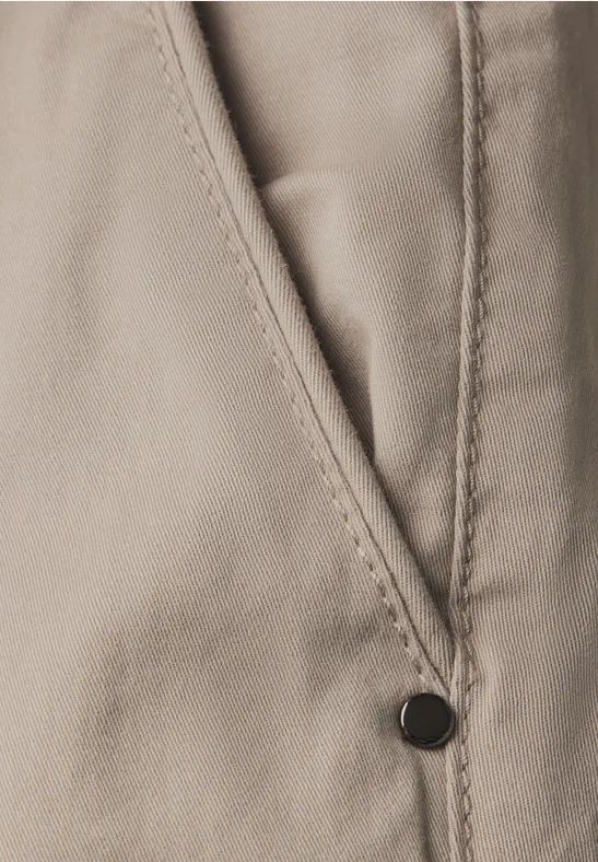 Twill chino broek voor dames in Blauw