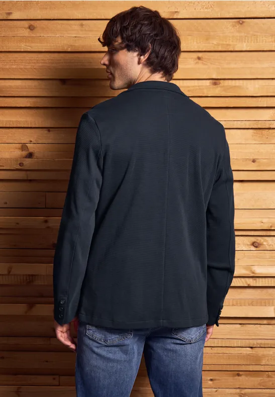STREET-ONE Sakko mit Struktur für Herren in Blau | STREET-ONE