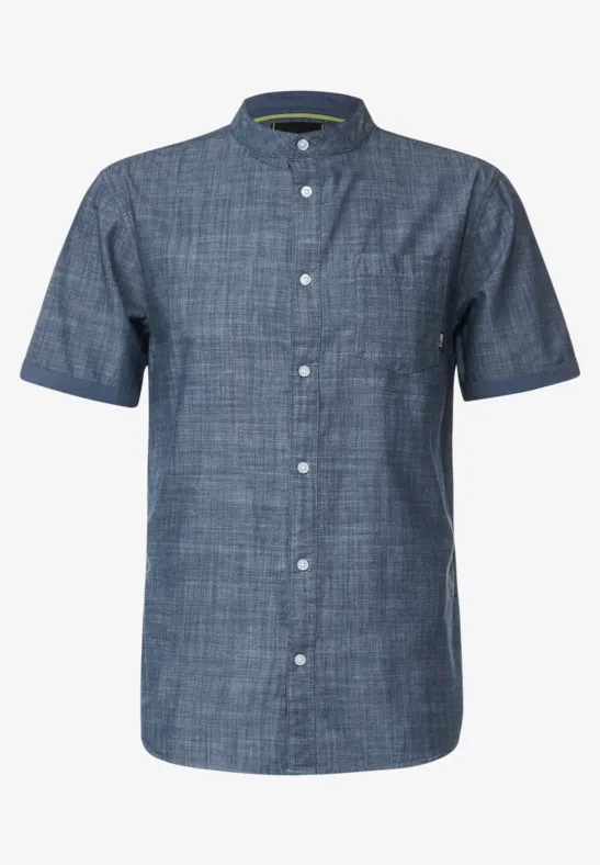 Chemise Coleman Homme – Bleu, Montagnes Imprimé, Manches Courtes, Col Rond, Taille M