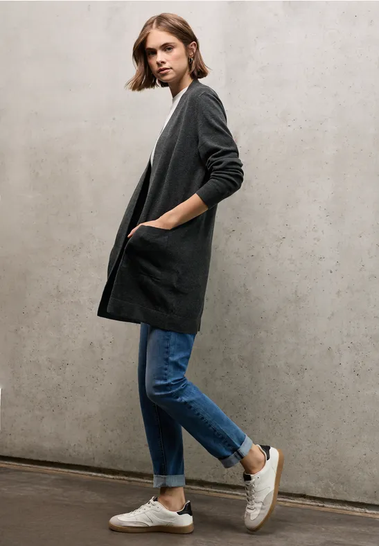 STREET-ONE Offener Cardigan für Damen in Grau STREET-ONE