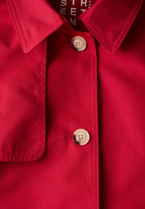 Trench-coat strong red