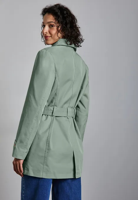 Trench-coat mint green