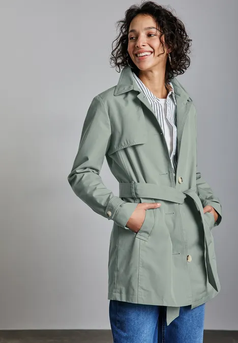 Trench-coat mint green