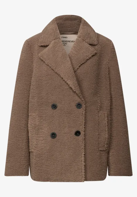 Teddy Caban Jacke rocky brown