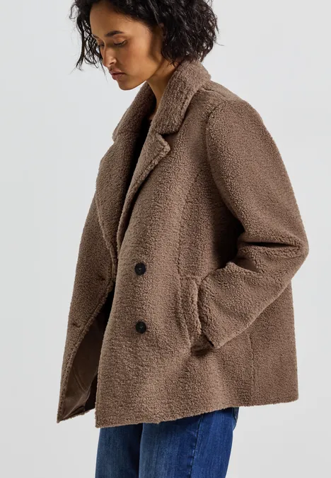 Veste Teddy Caban rocky brown