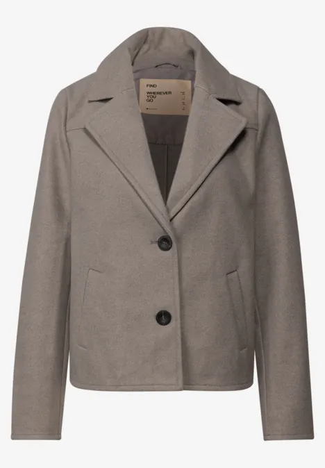 Kurze Cosy Reversjacke Sandy Mocca Mel.