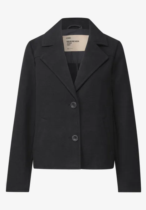 Kurze Cosy Reversjacke Obsidian Blue