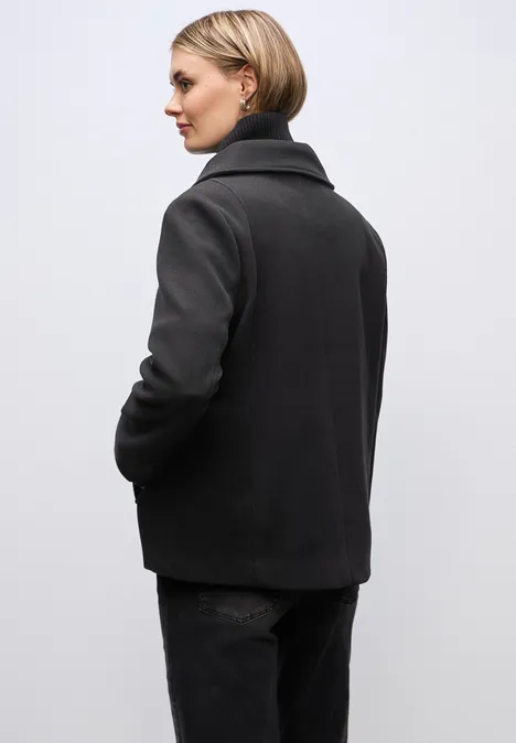 Caban jas met inleg Black
